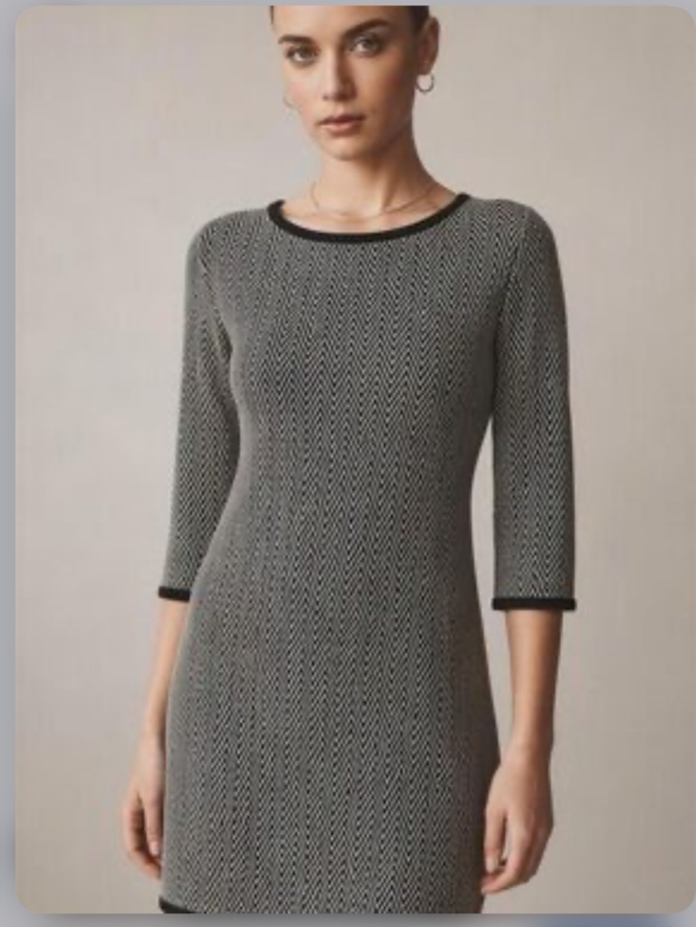 MAX STUDIO Plaid Black and White Women's Dress sz Large